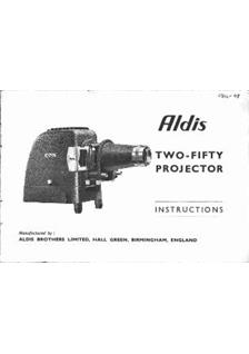 Aldis Ltd Aldis 250 manual. Camera Instructions.
